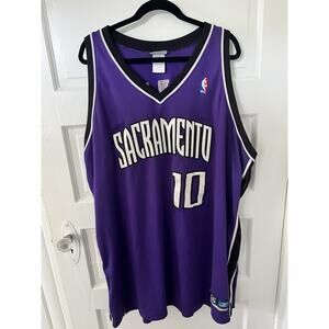 100% Authentic Mike Bibby Reebok Sacramento Kings Jersey Size 56 Mens